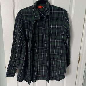 Joe Fresh Dark Green Plaid Shirt